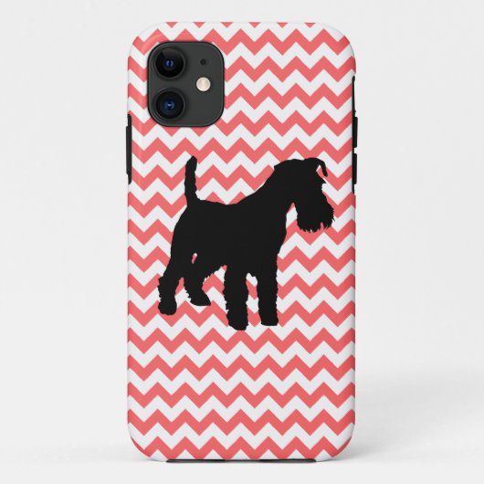 シュナウツァーの影との色シェブロンを選びます Case-Mate iPhoneケース (裏面)