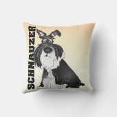 シュナウツァーの枕 クッション (裏面)