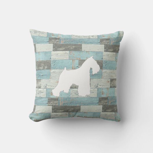 シュナウツァーの枕 クッション (正面)