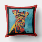 シュナウツァーの枕-シュナウツァーの恋人のためのギフト クッション (裏面)