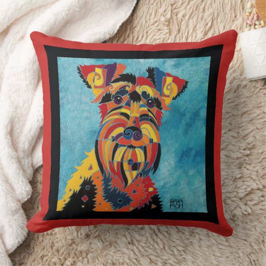 シュナウツァーの枕-シュナウツァーの恋人のためのギフト クッション (ブランケット)