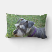 シュナウツァーの枕 ランバークッション (裏面)