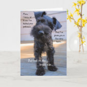 シュナウツァーの母の日の挨拶状 カード (黄色い花)