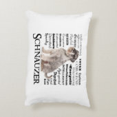 シュナウツァーの特性の枕 アクセントクッション (裏面(縦))