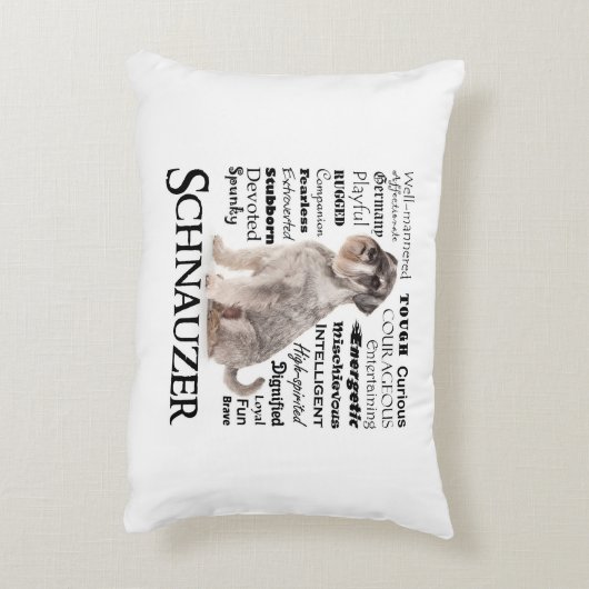 シュナウツァーの特性の枕 アクセントクッション (裏面(縦))