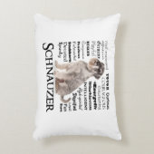 シュナウツァーの特性の枕 アクセントクッション (正面(垂直))