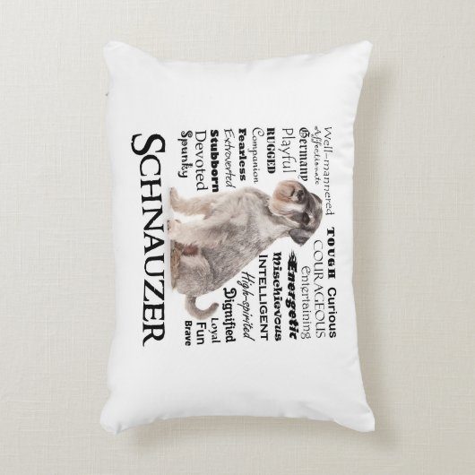 シュナウツァーの特性の枕 アクセントクッション (正面(垂直))