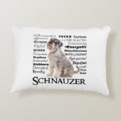 シュナウツァーの特性の枕 アクセントクッション (裏面)