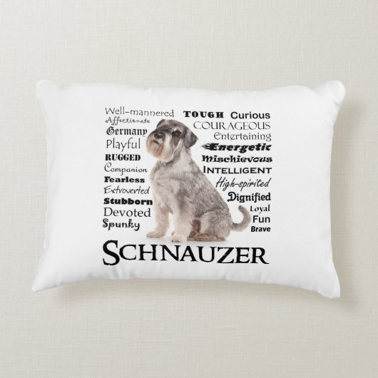 シュナウツァーの特性の枕 アクセントクッション (裏面)