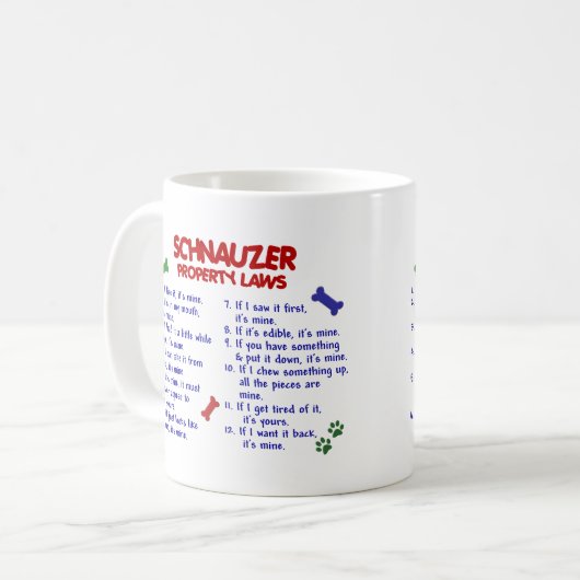 シュナウツァーの特性の法律2 コーヒーマグカップ (正面左)