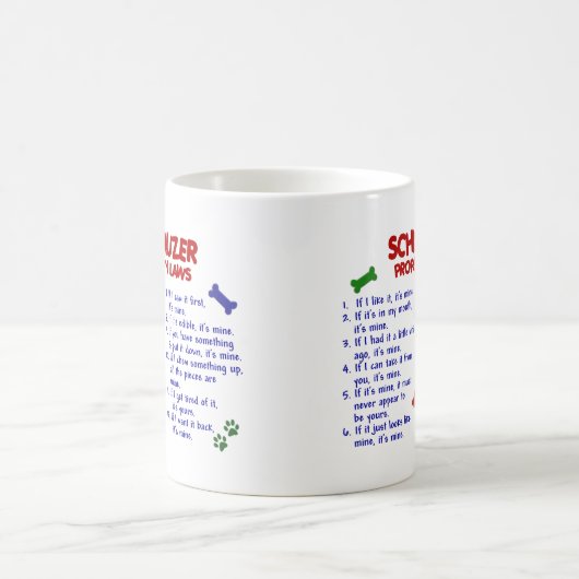 シュナウツァーの特性の法律2 コーヒーマグカップ (中央)