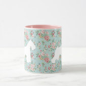 シュナウツァーの花のコーヒー・マグ マグカップ (中央)