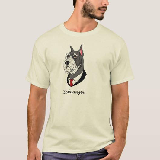 シュナウツァーのTシャツ Tシャツ (正面)