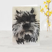 シュナウツァーカード カード (黄色い花)