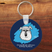シュナウツァーキーチェーンをボウザー キーホルダー (正面)