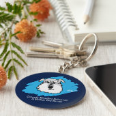 シュナウツァーキーチェーンをボウザー キーホルダー (側面)