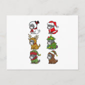 シュナウツァークリスマスコスチューム ポストカード (正面)