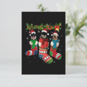 シュナウツァークリスマスソックス カード (スタンド正面)