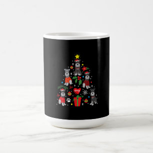 シュナウツァークリスマスツリーオーナメントおもしろいペットドッグ コーヒーマグカップ