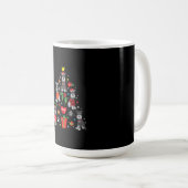シュナウツァークリスマスツリーオーナメントおもしろいペットドッグ コーヒーマグカップ (正面右)