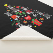 シュナウツァークリスマスツリーオーナメントおもしろいペットドッグ シェルパブランケット (3/4)