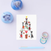 シュナウツァークリスマスツリーオーナメントおもしろいペットドッグ チラシ (シングル)