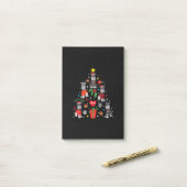 シュナウツァークリスマスツリーオーナメントおもしろいペットドッグ ポストイット (デスク上)