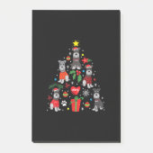 シュナウツァークリスマスツリーオーナメントおもしろいペットドッグ ポストイット (正面)