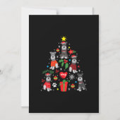 シュナウツァークリスマスツリーオーナメントおもしろいペットドッグ マグネット招待状 (正面)