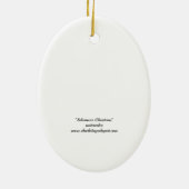 シュナウツァークリスマスドッグアートクリスマスオーナメント セラミックオーナメント (裏面)