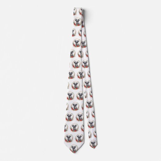 シュナウツァークリスマスリースフェスティバルカップ ネクタイ (正面)