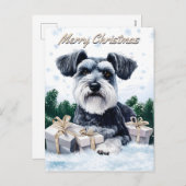 シュナウツァークリスマス シーズンポストカード (正面/裏面)