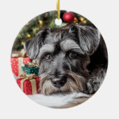シュナウツァークリスマス セラミックオーナメント (裏面)