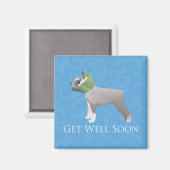 シュナウツァーゲーブルーデザイン マグネット (正面/裏面)