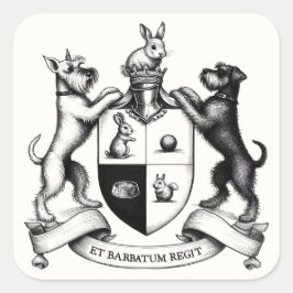 シュナウツァーコートオブアームズ スクエアシール