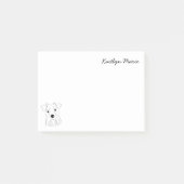 シュナウツァーシンプル恋人ブラック&ホワイトパーソナライズされた ポストイット (正面)