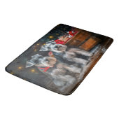 シュナウツァースリークリスマスデコール バスマット (アングル)