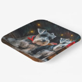 シュナウツァースリークリスマスデコール ペーパープレート (傾斜あり)