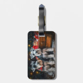 シュナウツァースリークリスマスデコール ラゲッジタグ (裏面縦)