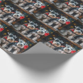 シュナウツァースリークリスマスデコール ラッピングペーパー (角)