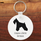 シュナウツァードイツのキーチェーン キーホルダー (正面)