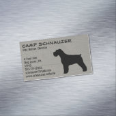 シュナウツァードグシルエット(ナチュラルイヤーズ)フェイクウッド マグネット名刺 (インサイチュ)