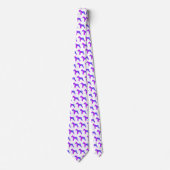 シュナウツァードッグかわいいピンクのシルエット白い首 ネクタイ (正面)