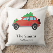 シュナウツァードッグでクリスマスカーを運転 クッション (ブランケット)