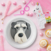 シュナウツァードッグインスパイア3D ペーパープレート (パーティー)