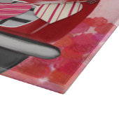 シュナウツァードッグカーとハートバレンタイン カッティングボード (角)