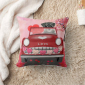 シュナウツァードッグカーとハートバレンタイン クッション (ブランケット)