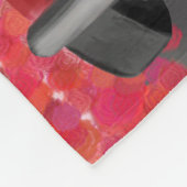 シュナウツァードッグカーとハートバレンタイン フリースブランケット (角)