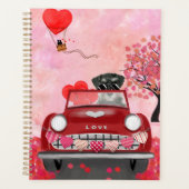 シュナウツァードッグカーとハートバレンタイン プランナー手帳 (正面)