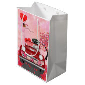 シュナウツァードッグカーとハートバレンタイン ミディアムペーパーバッグ (裏面アングル)